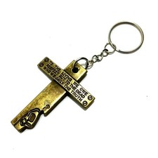 Keyring Cross Gothic Punk Biker Pendant Keyring Ring
