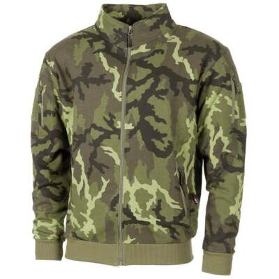FELPA TATTICA MFH MILITARE CON ZIP INTERA MIMETICA CZ CAMO