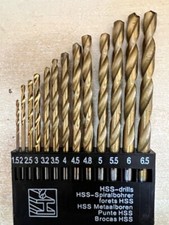 13 X HSS Steel Drill Bits Metal Wood Plastic 1/4'' Round Shank fit MAKITA DEWALT