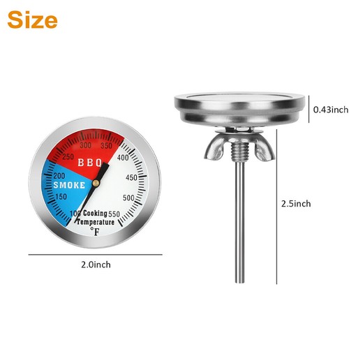 4Pack 2" Temperature Thermometer Gauge Barbecue BBQ Grill Smoker Pit Thermostat - Picture 3 of 11