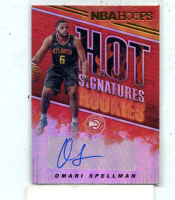 OMARI SPELLMAN 2018-19 Panini NBA Hoops Hot Signatures Rookie Auto Autograph