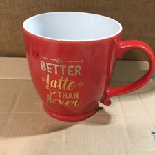 10 Strawberyy Street Red And Gold Quote Oversized Ceramic Mug 16 Oz