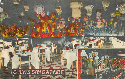 1952 Chen's Singapore Restaurant, New York City, NY Postcard