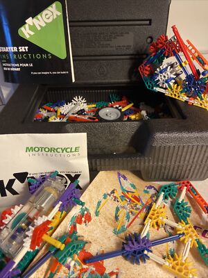 Lot Of K'NEX Vintage Set Hard Black 14” Carry Case Building