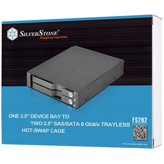 Silverstone SST-FS202B 3.5inch Bay to 2x2.5inch SAS/SATA HDD/SSD Hot-Swap Cage - Image 4 of 4
