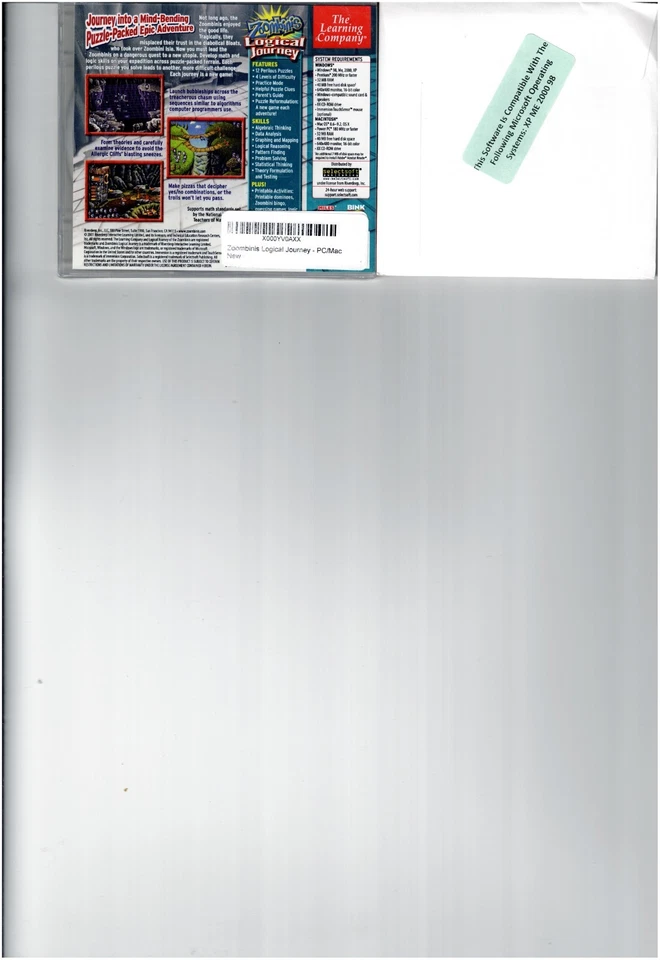 DK Smart Steps 3rd Grade Math and Zoombinis Logical Journey Pc New XP Get Ready - Image 2 of 2