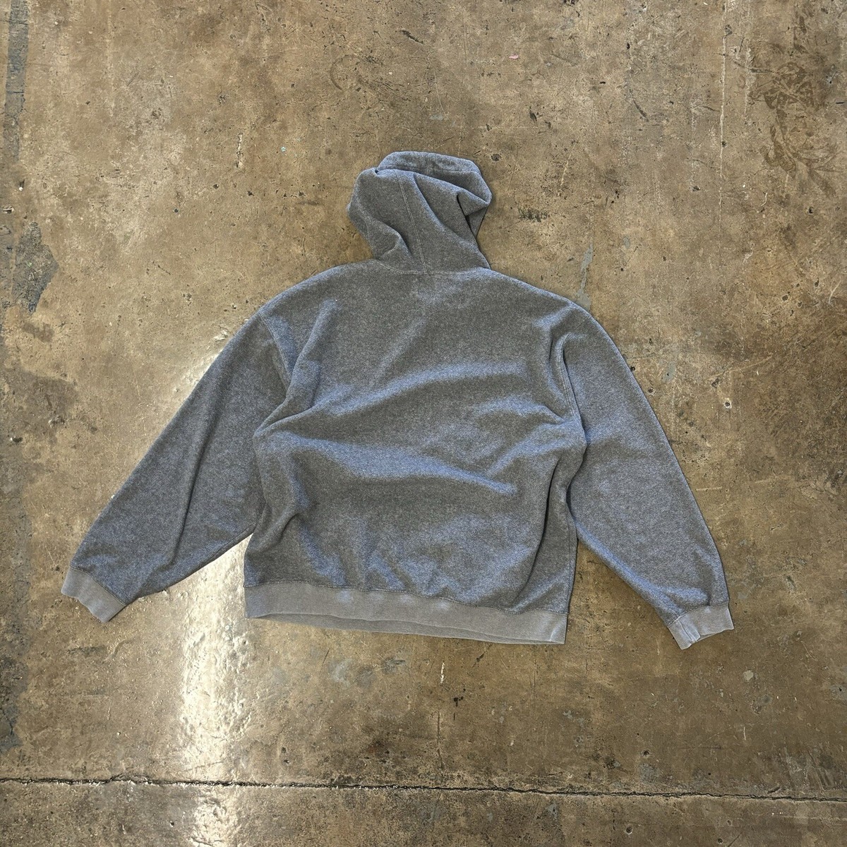 90s Vintage GAP Athletic Logo Embroidery Gray Fleece Pullover