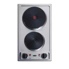 Summit CSD2B230 Stainless Steel 12"W 2 Burner Electric Cooktop