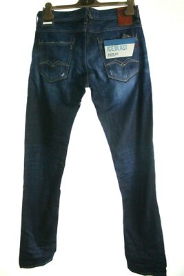Replay Ronas Mens Jeans Blue Ice Blast Blue Size 30/34 NWT - Main Image