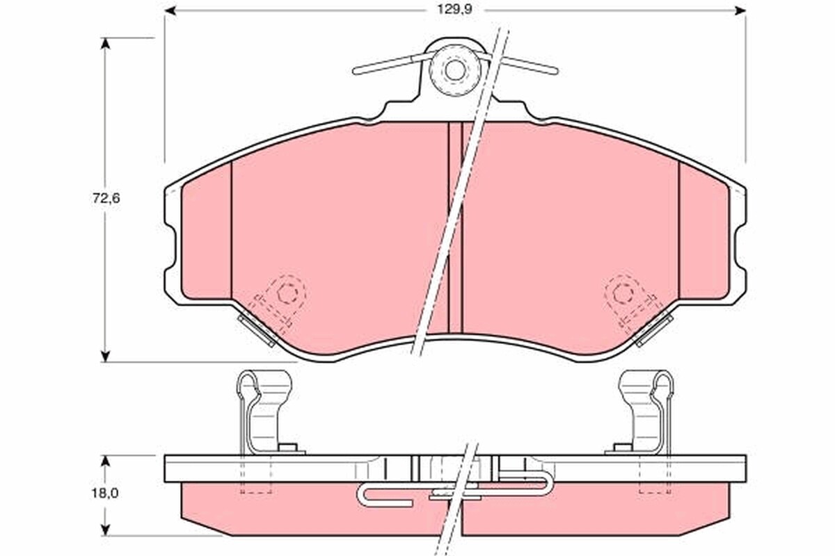 GDB3089 TRW Brake Pad Set, disc brake for HYUNDAI