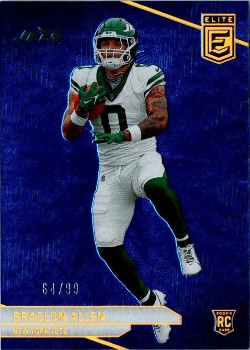 2024 Panini Donruss Elite Football Braelon Allen #194 RC Blue /99 NY Jets Rookie