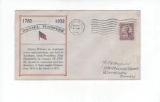 First day cover, Sc #725, Webster, Planty 5, Truby cachet, Franklin cancel, 1932