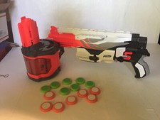 Nerf Vortex Pyragon Disc Blaster Tested And Working 14 Disc Included 