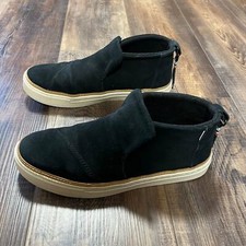 Toms Black Suede Paxton Slip On Women s Casual Sneaker 10012401 Size 9.5