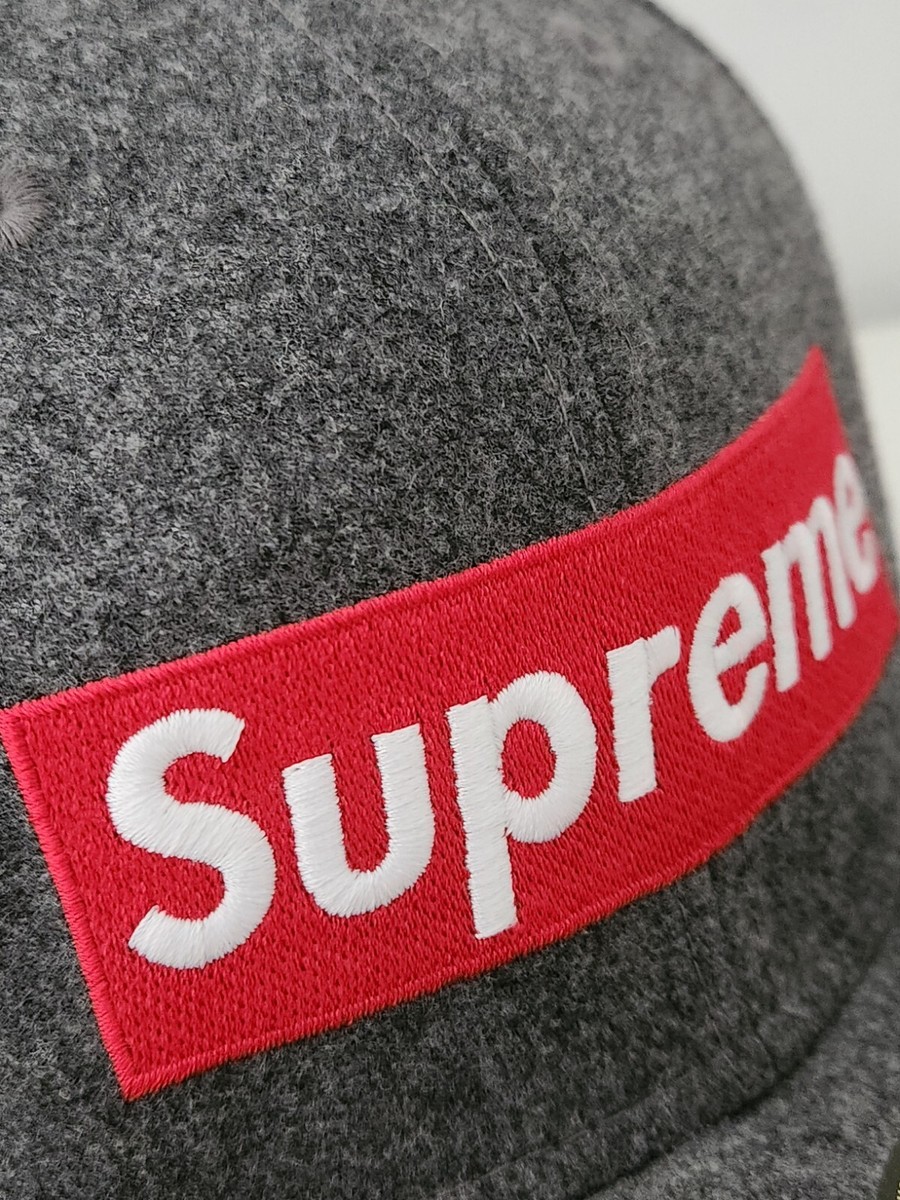 FW11 Supreme Loro Piana Box Logo New Era Grey Wool Cashmere FW11 Supreme Loro Piana Box Logo New Era Grey Wool Cashmere