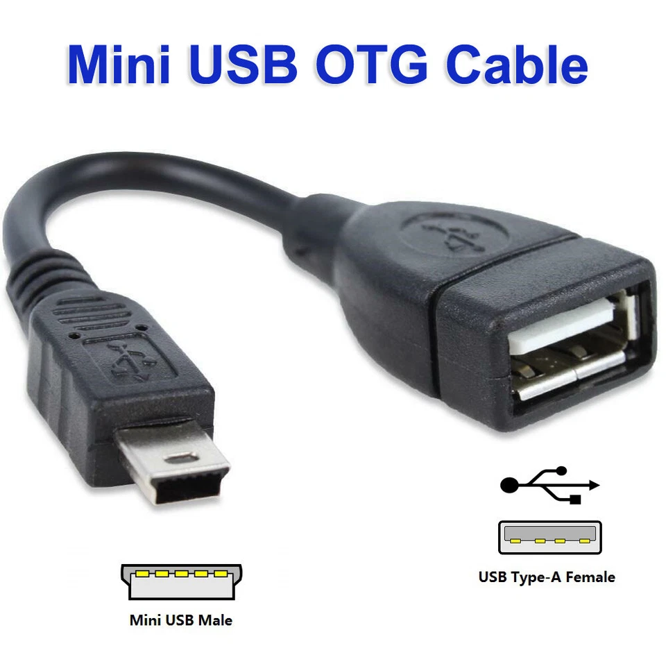 Mini USB Male To Female OTG Adapter Converter Cable For Mobile Phones Tablets AU - Image 3 of 4