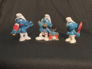 Vintage - Ice LOLLY Smurf #20053 - TELEPHONE Smurf #20062 - VANITY Smurf #20017