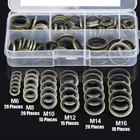 100Pcs Car Oil Pan Drain Gasket Kit Drainage Pad Plug Gasket Replace Washer Seal