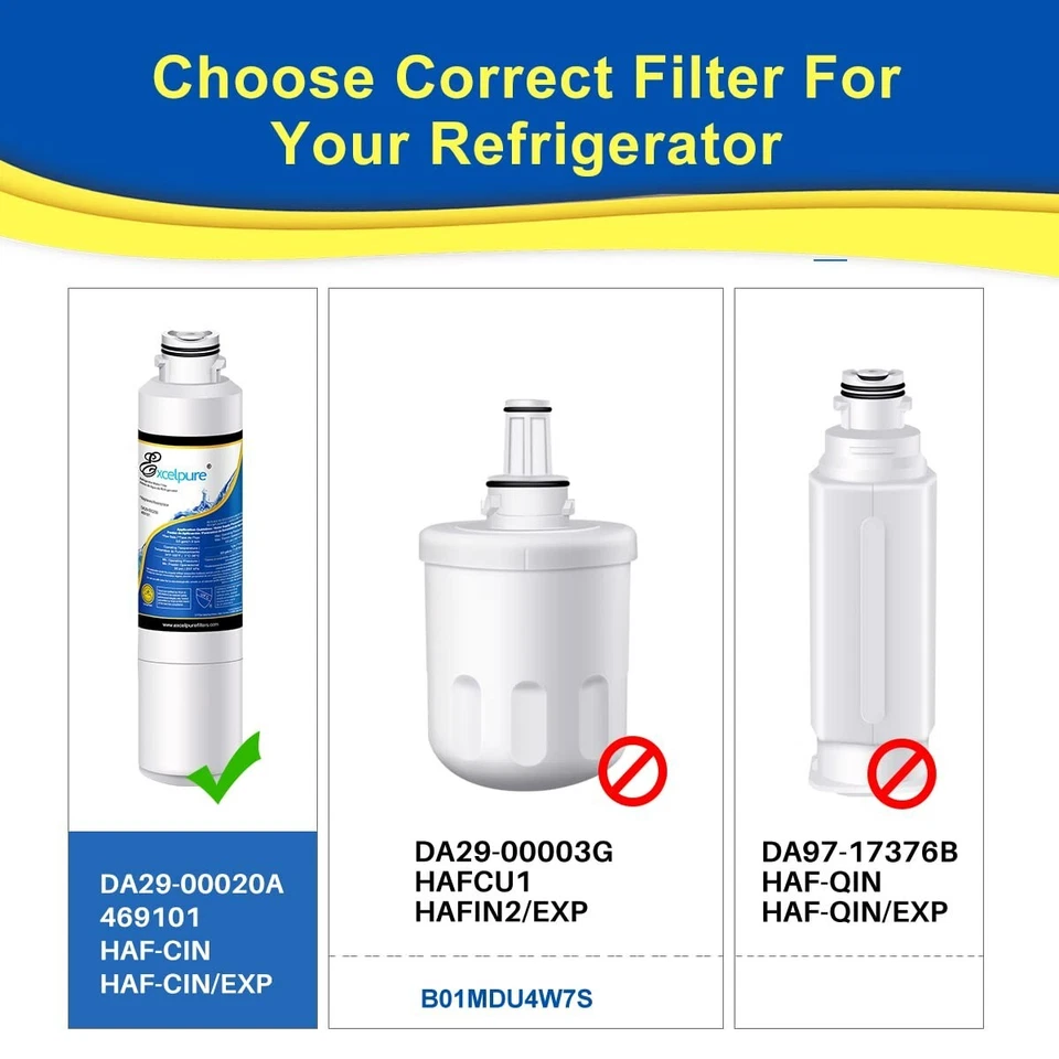 EXCELPURE DA29-00020B Fit for Samsung HAF-CIN, RF28HMEDBSR,DA97-08006A 2PACK - Image 2 of 4