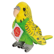 Teddy Hermann Wellensittich Gr&uuml;n 13 cm 94158 Kuscheltier Pl&uuml;schtier Vogel Neu