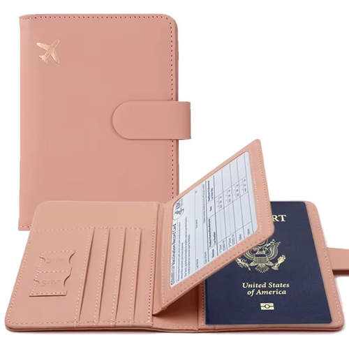 Passport Cover PU Men Women With Credit Card Holder Wallet Protective Case - Picture 20 of 20