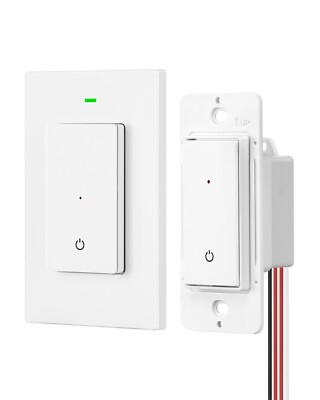 Wireless Light Switch and Receiver Kit, Remote Control Switch Lighting Fixture