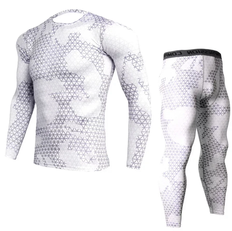 Two Piece Compression Gym Fitness Training Suit - Image 4 of 4
