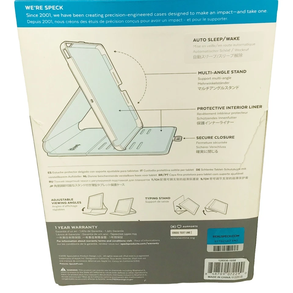 Speck Balance Folio Case For iPad Mini 2019 iPad Mini 4 Black New In Package - Image 2 of 4