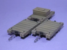 On30/On2/On18 DB Keelung 3-Flat Cars Kit Coal Mining Freight Car 0e