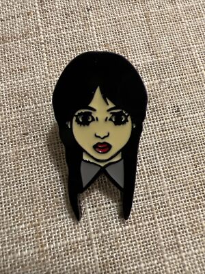 Wednesday Addams Pin Brooch (Jenna Ortega) WEDNESDAY NETFLIX NEW!!