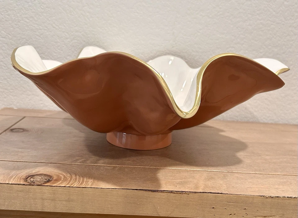 Raro Beatriz Ball Encanto Aries Cuenco Grande de Lujo con Acento Blanco/Melocotón/Dorado Foto 2 de 4