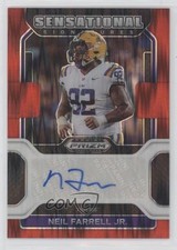 2023 Panini Chronicles Draft Picks Red Flash Prizm 4/5 Neil Farrell Jr Auto 4vy