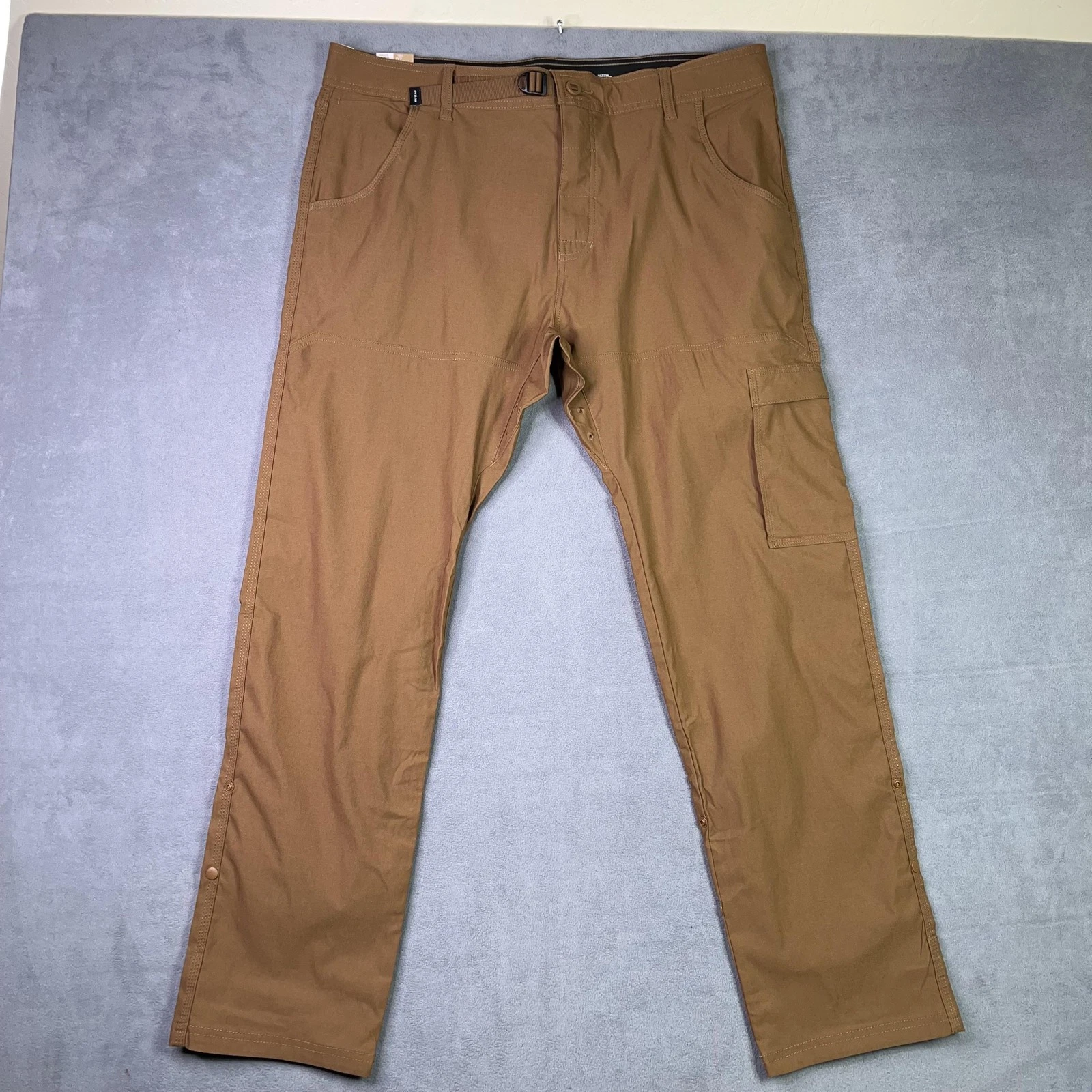 PrAna Pants Mens 38x32 Brown Stretch Zion Slim Pant II Hiking Outdoor Cargo