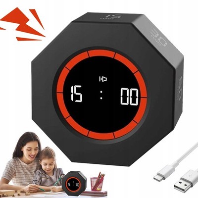 Digital Schwerkraft Flip Timer Pomodoro Timer Sechseck Flip-Uhr Visueller Timer