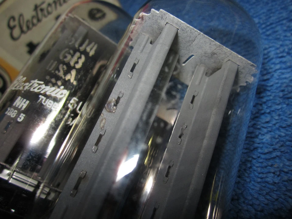 Par de tubos rectificadores GE Clear Top 5U4 GB a juego PROBADOS 5U4 Foto 4 de 4