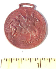 * 1889 * Antique Adv. Watch Fob - Exposition Universelle Paris - SCHOOL SHOES