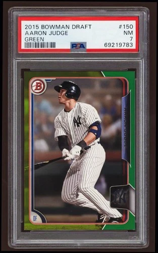2015 Bowman Draft Aaron Judge Green #95/99 PSA 7 NM #150 Baseball Card