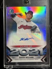 GAVIN WILLIAMS 2021 Topps Bowman Chrome Draft Class Of 2020 AUTO REFRACTOR /250