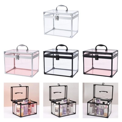 Acryl Schminkkoffer transparent Kronenbox Kosmetikvitrine für Theke Waschtisch