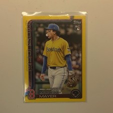 Marcelo Mayer 2025 Topps Update Yellow Parallel SP Rookie Debut #US276 Red Sox
