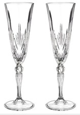 DIAMANTE Chatsworth Champagne Prosecco Flutes - Made from Premium Lead Free C