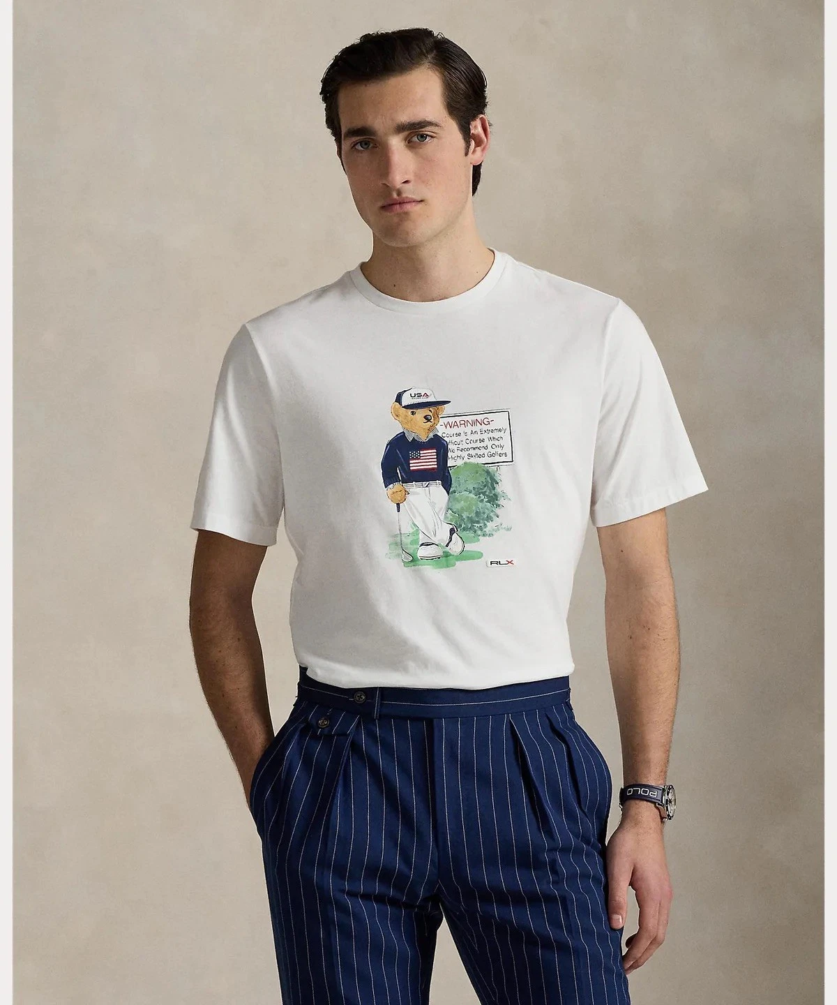 RLX Golf T-Shirt - Ryder Cup Bethpage Bear Logo - Team USA 2025 Size Medium