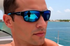 Polarized Sunglasses Men Outdoor Sports Driving Fishing Trendy Shade Wrap Around