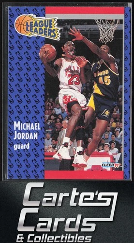 Michael Jordan 1991-92 Fleer #220 Chicago Bulls League Leaders
