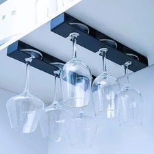 2-10X Wine Glass Holder Shelf Hanging Wine Cup Display Stand for Bar Pub Kitchen