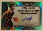 Jared McCain 2023 Panini Prizm Draft Picks College Penmanship Auto Green 💥💥