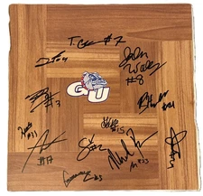 2025-2026 Gonzaga Bulldogs signed auto autographed Team Signed Floorboard