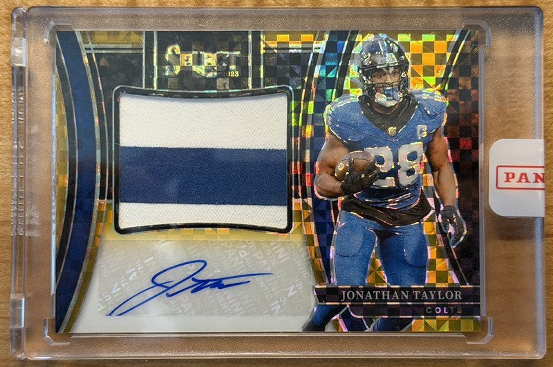 2023 Panini Select Patch Auto Gold Prizm Jonathan Taylor #3/10 Panini Sealed 🔥