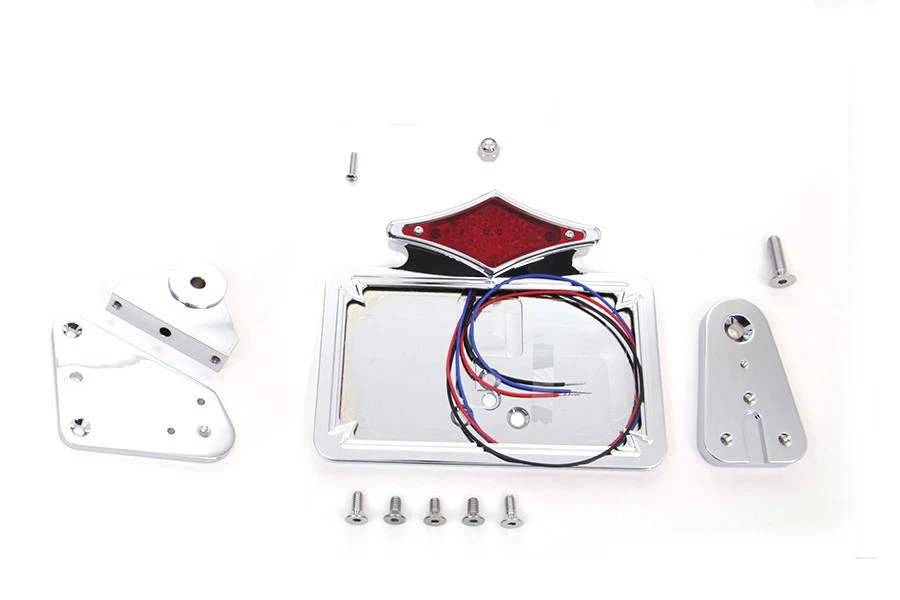 Conjunto de lámpara trasera cromada para Harley Davidson Foto 3 de 4