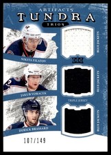 2011-12 Upper Deck Artifacts Tundra Trios Jerseys Blue Jakub Voracek/Nikita